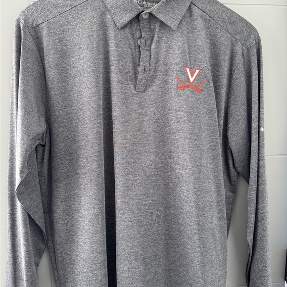 Virginia Cavaliers Columbia Men's Gray Polo Shirt - Picture 1 of 6